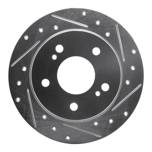 DFC Rotors-Drilled and Slotted-Silver with 5000 Advanced Brake Pads for 1994-1998 Nissan (240SX) 7502-67042
