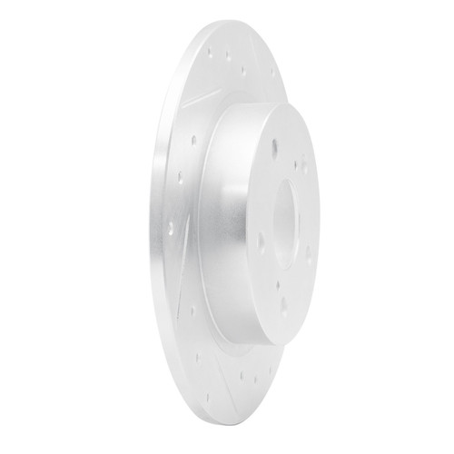 DFC Rotors-Drilled and Slotted-Silver with 5000 Advanced Brake Pads for 2011-2016 Scion (tC) 7502-91000