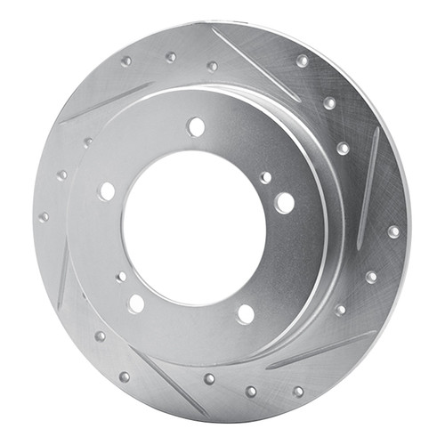 DFC Rotors-Drilled and Slotted-Silver with 5000 Advanced Brake Pads for 1986-1994 Suzuki (Samurai) 7502-47165