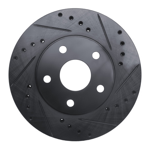 DFC Rotors-Drilled and Slotted-Black with 5000 Advanced Brake Pads for 1992-1995 Toyota (MR2) 8502-76344