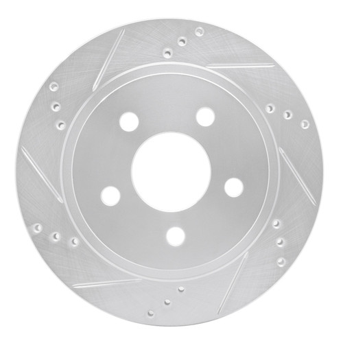 DFC Rotors-Drilled and Slotted-Silver with 5000 Euro Ceramic Brake Pads for 1993-1997 Chevrolet/Pontiac (Camaro, Firebird) 7602-47002