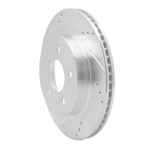 DFC Rotors-Drilled and Slotted-Silver with 5000 Euro Ceramic Brake Pads for 1993-1997 Chevrolet/Pontiac (Camaro, Firebird) 7602-47002
