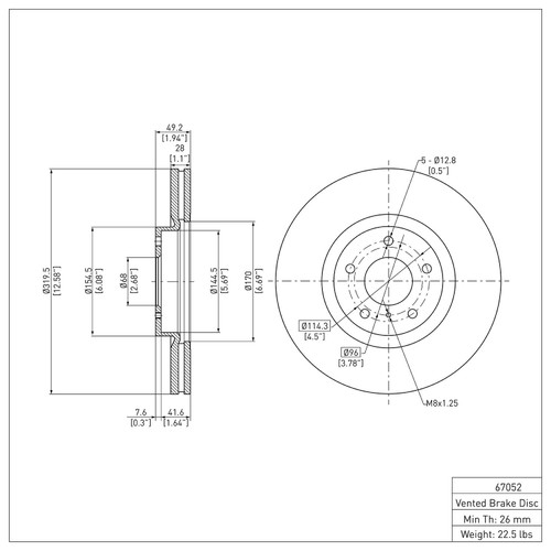 DFC Rotors with 5000 Advanced Brake Pads for 2003-2011 INFINITI/Nissan (FX35, FX45, Altima, Maxima) 6502-67343