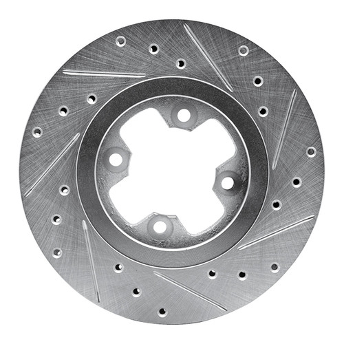 DFC Rotors-Drilled and Slotted-Silver with 5000 Advanced Brake Pads for 1984 Nissan (Maxima) 7502-67138