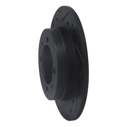 DFC Rotors-Drilled and Slotted-Black with 5000 Advanced Brake Pads for 1988-1992 Dodge/Eagle/Mitsubishi (2000 GTX, Colt, Summit, Galant)