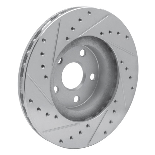 DFC Rotors-Drilled and Slotted-Silver with 5000 Advanced Brake Pads for 1988-1991 Lexus/Toyota (ES250, Camry) 7502-76029