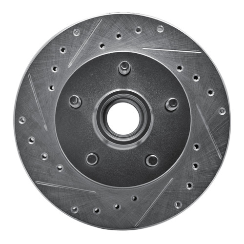 DFC Rotors-Drilled and Slotted-Silver with Heavy Duty Brake Pads for 1995-1997 Ford/Mazda (Ranger, B2300, B3000, B4000) 7202-99118