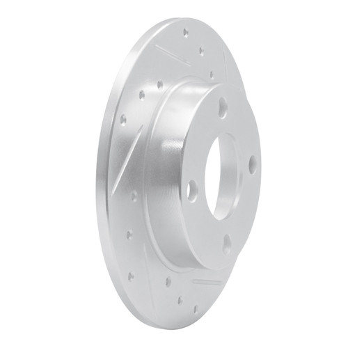 DFC Rotors-Drilled and Slotted-Silver with 5000 Advanced Brake Pads for 1984-1995 Audi (4000 Quattro, 90 Quattro, Coupe Quattro) 7502-73010