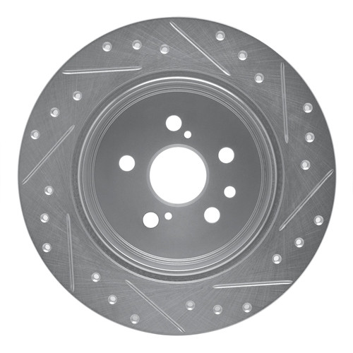 DFC Rotors-Drilled and Slotted-Silver with 5000 Advanced Brake Pads for 1990-1992 Toyota (Celica) 7502-76033