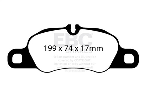 EBC 12-16 Porsche Boxster 2.7L (Cast Iron Rotors Only) Bluestuff Front Brake Pads