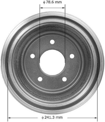 Brake Drum for 1985-2002 Chevrolet/GMC (Astro, Safari) PDR0484 - back view