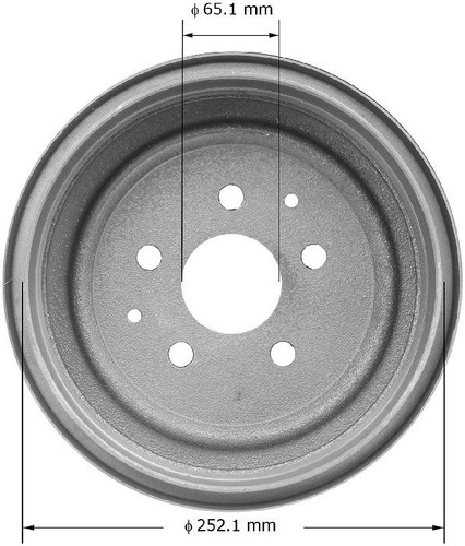 Brake Drum for 1980-1991 Volkswagen (Vanagon) PDR0446 - back view