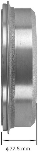 Brake Drum for 1972-1988 Toyota (Pickup, Hi-Lux) PDR0335 - side view