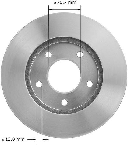 Disc Brake Rotor for 1988-1996 Buick/Chevrolet/Oldsmobile (Regal, Lumina, Monte Carlo, Cutlass Supreme) PRT1400 - back view