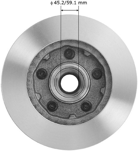 Rotor and Hub Assem for 1983-1995 Ford/Mazda (Aerostar, Bronco II, Ranger, B2300) PRT1264 - back view
