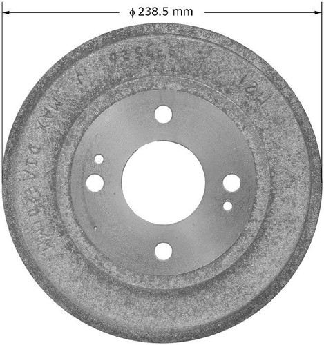 Brake Drum for 1988-1991 Honda (Civic) PDR0606 - front view
