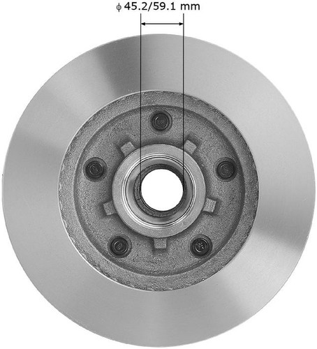 Rotor and Hub Assem for 1985-1995 Buick/Chevrolet/GMC (Regal, Camaro, El Camino, LLV) PRT1233 - back view