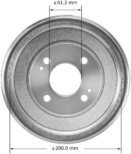 Brake Drum for 1984-1987 Honda (Civic, Wagovan) PDR0473 - back view