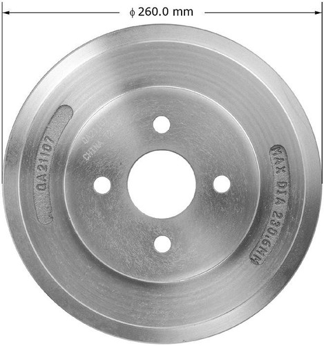 Brake Drum for 2009-2010 Pontiac/Chevrolet (G5, Cobalt) PDR0837 - front view