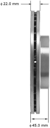 Disc Brake Rotor for 1990-2003 Ford/Mercury/Mazda (Escort, Tracer, MX-3, Protege) PRT1635 - side view
