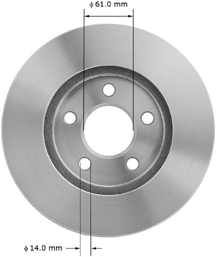 Disc Brake Rotor for 1996-2000 Chrysler/Dodge/Plymouth (Grand Voyager, Town &amp; Country, Voyager, Caravan) PRT5063 - back view