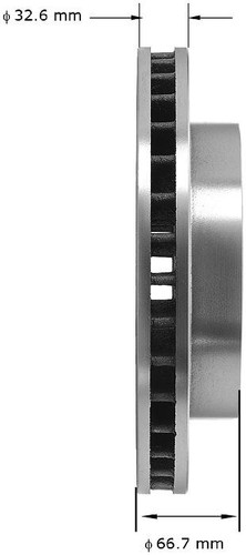 Disc Brake Rotor for 1988-2000 Cadillac/Chevrolet/GMC (Escalade, Blazer, K1500, K1500 Suburban) PRT1453FC - side view
