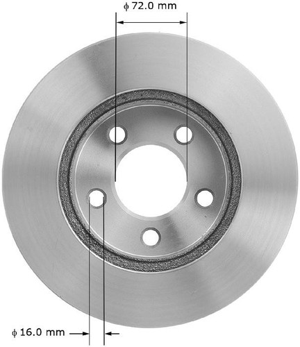 Disc Brake Rotor for 1995-2003 Ford/Mercury/Mazda (Explorer, Ranger, Mountaineer, B3000) PRT5075 - back view