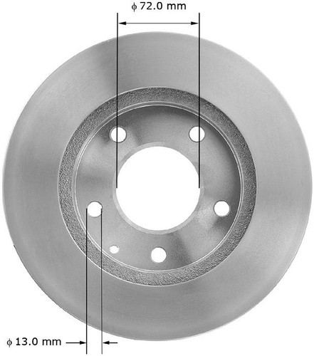 Disc Brake Rotor for 1993-2003 Ford/Mazda (Probe, MX-6, Protege, Protege5) PRT1845 - back view