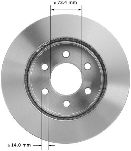 Disc Brake Rotor for 1997-2002 Dodge (Dakota, Durango) PRT5147 - back view