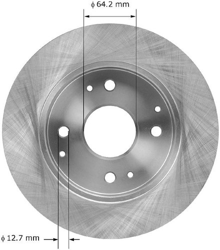 Disc Brake Rotor for 1991-1997 Acura/Honda (CL, Accord) PRT1692 - back view