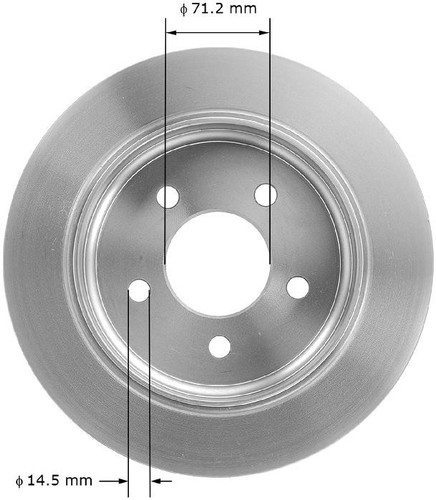 Disc Brake Rotor for 1995-2002 Ford/Mercury (Explorer, Ranger, Mountaineer, Explorer Sport Trac) PRT5052 - back view