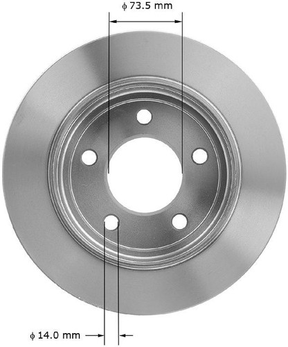 Disc Brake Rotor for 1993-2004 Chrysler/Dodge/Eagle (300M, Concorde, LHS, New Yorker) PRT1849 - back view