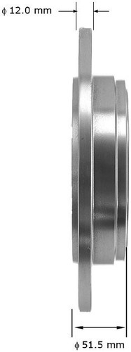 Disc Brake Rotor for 1993-2004 Chrysler/Dodge/Eagle (300M, Concorde, LHS, New Yorker) PRT1849 - side view