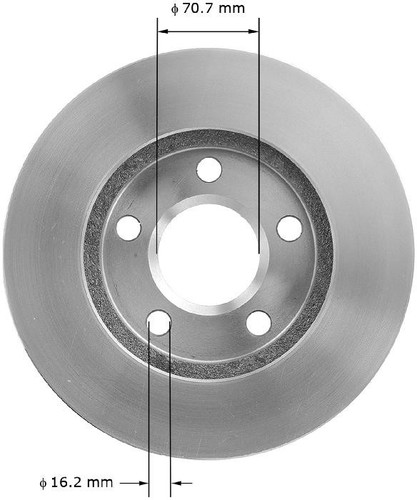 Disc Brake Rotor for 1997-2005 Buick/Chevrolet/Oldsmobile (Century, LeSabre, Regal, Riviera) PRT5250 - back view