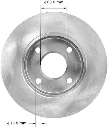 Disc Brake Rotor for 2000-2004 Ford (Focus) PRT5273 - back view