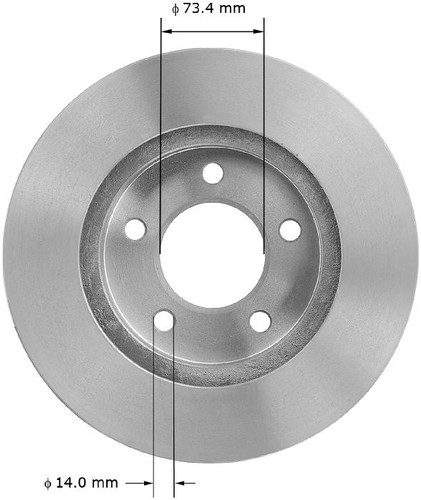 Disc Brake Rotor for 1993-1997 Chrysler/Dodge/Eagle (Concorde, New Yorker, Intrepid, Vision) PRT5246 - back view