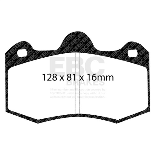 EBC Racing 09-16 Lotus Evora RP-1 Front/Rear Race Brake Pads (Pair Only)