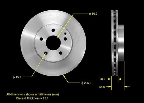 Disc Brake Rotor for 2003-2009 Mercedes-Benz (E320, E350) PRT5483 - front view