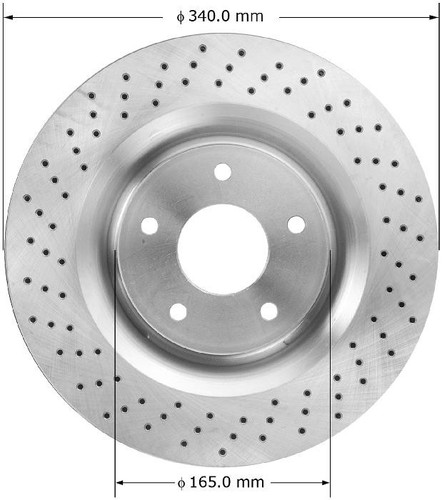 Disc Brake Rotor for 2005-2013 Chevrolet/Cadillac (Corvette, XLR) PRT5789 - front view