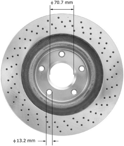 Disc Brake Rotor for 2005-2013 Chevrolet/Cadillac (Corvette, XLR) PRT5789 - back view