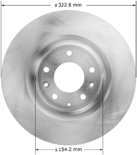 Disc Brake Rotor for 2004-2011 Mazda (RX-8) PRT5882 - front view