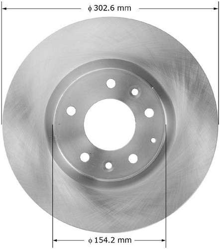 Disc Brake Rotor for 2004-2007 Mazda (RX-8) PRT5883 - front view