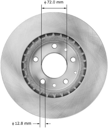 Disc Brake Rotor for 2004-2007 Mazda (RX-8) PRT5883 - back view