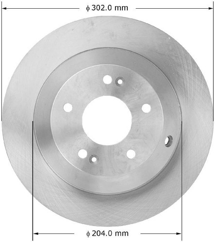Disc Brake Rotor for 2010-2021 Hyundai/Kia (Santa Fe, Sorento, Sedona, Santa Fe Sport) PRT6037 - front view