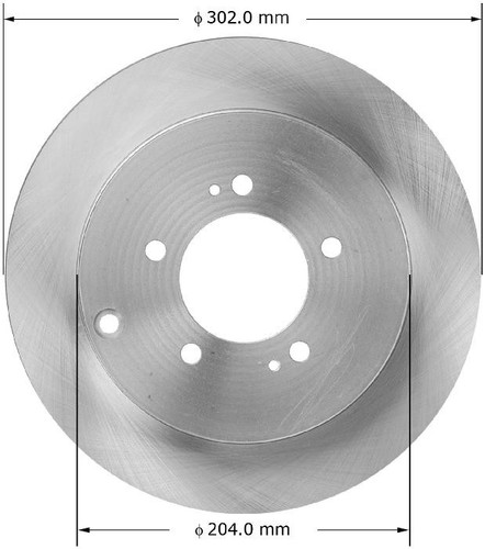 Disc Brake Rotor for 2007-2015 Mitsubishi (Outlander, Lancer) PRT5934 - front view