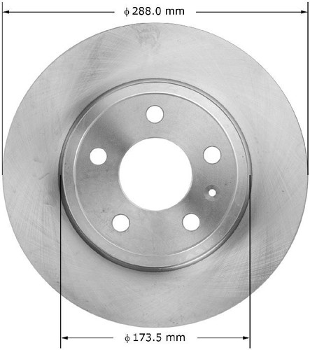 Disc Brake Rotor for 2005-2009 Audi (A4 Quattro, A4) PRT6038 - front view