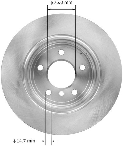 Disc Brake Rotor for 2004-2009 BMW (525i, 530i, 528i) PRT5885 - back view