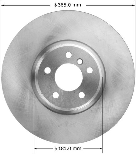 Disc Brake Rotor for 2008-2019 BMW (X6, X5) PRT6039 - front view