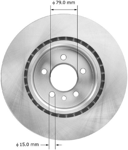 Disc Brake Rotor for 2006-2017 Land Rover (Range Rover Sport, LR4, Range Rover, Discovery) PRT5956 - back view
