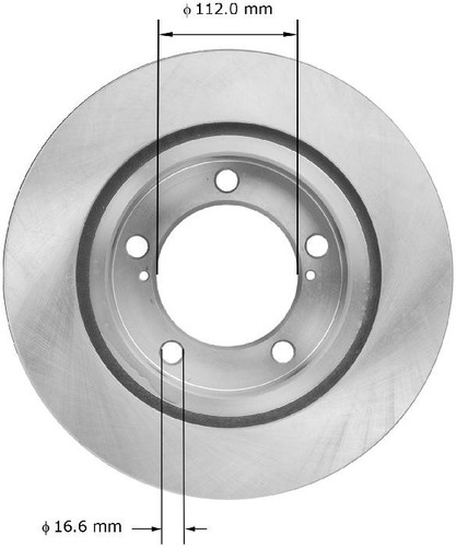 Disc Brake Rotor for 2008-2015 Lexus/Toyota (LX570, Land Cruiser) PRT5908 - back view